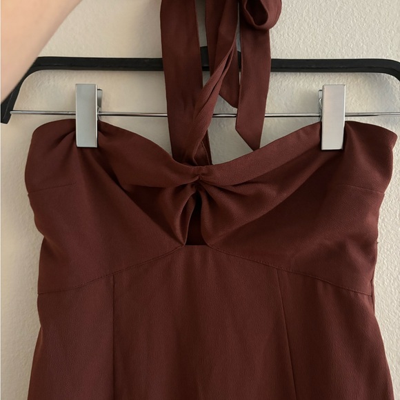 Abercrombie & Fitch Maroon Halter Midi Dress Small - Picture 5 of 10